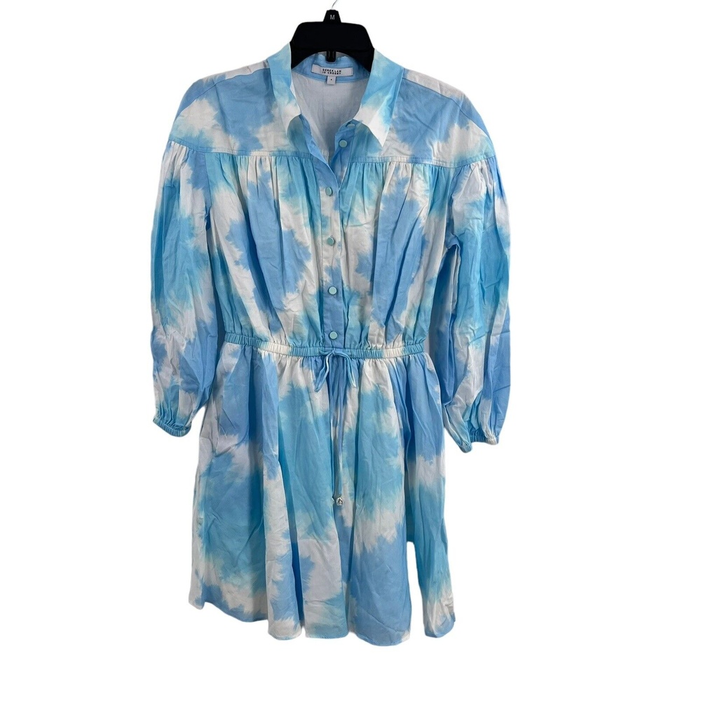 Derek Lam 10 Crosby Dress Blue Cloud Print Mini Feminine Summer Boho Size 4 New